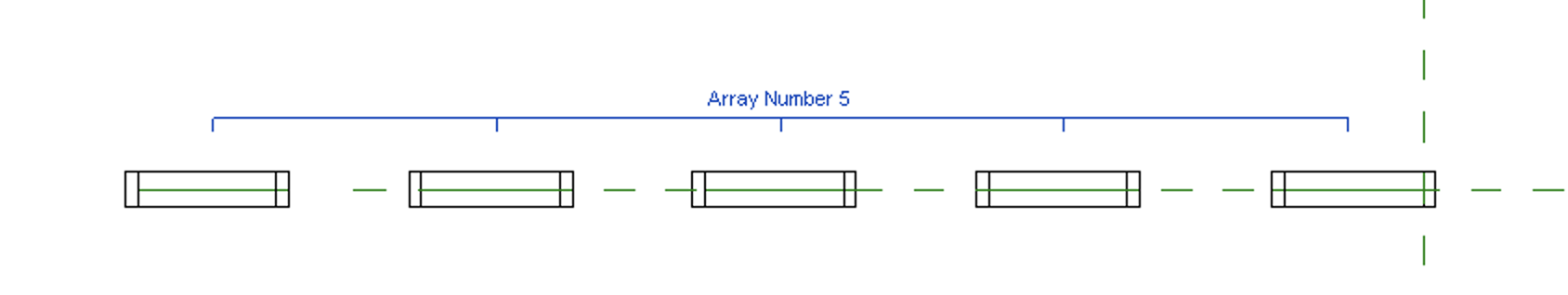 Screenshot showing that after adding a parameter to control the array count, the geometry has flipped and the array collectively moved.